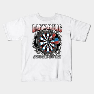 Dartaholic Funny Darts Player Kids T-Shirt